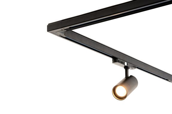 Qub Zoom 3-fase LED Railverlichting Set - Zwart, L-Form, 1 X 3 Meter + 2 Meter, 5 Spots Instelbare Helderheid Qub Zoom 3-fase LED Railverlichting Set - Zwart, L-Form, 1 X 3 Meter + 2 Meter, 5 Spots Instelbare Helderheid