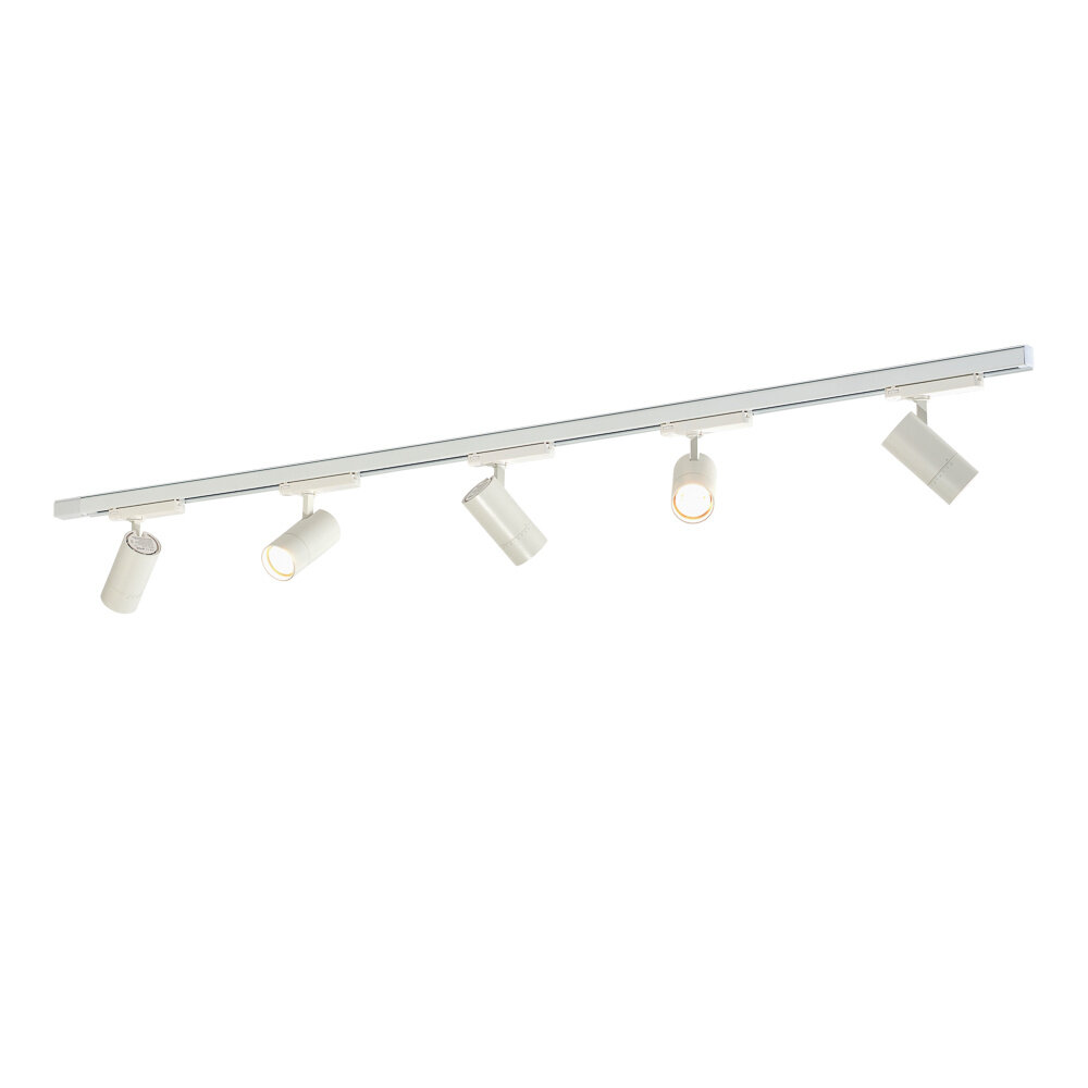 Qub Set d'Éclairage sur Rail LED Zoom - Blanc, 5 mètres, 5 spots, Triphasé - Luminosité Réglable 20/25/30W & Couleurs de Lumière du Lumière Chaude à la Lumière du Jour (2700K, 3000K et 4000K) Qub Set d'Éclairage sur Rail LED Zoom - Blanc, 5 mètres, 5 spots, Triphasé - Luminosité Réglable 20/25/30W & Couleurs de Lumière du Lumière Chaude à la Lumière du Jour (2700K, 3000K et 4000K)