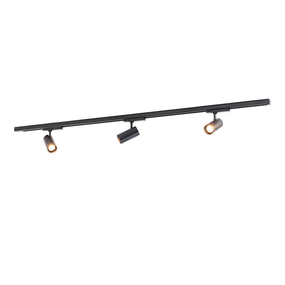 Qub Set d'Éclairage sur Rail LED Zoom - Noir, 2 mètres, 3 spots, Triphasé - Luminosité Réglable 20/25/30W & Couleurs de Lumière du Lumière Chaude à la Lumière du Jour (2700K, 3000K et 4000K) Qub Set d'Éclairage sur Rail LED Zoom - Noir, 2 mètres, 3 spots, Triphasé - Luminosité Réglable 20/25/30W & Couleurs de Lumière du Lumière Chaude à la Lumière du Jour (2700K, 3000K et 4000K)