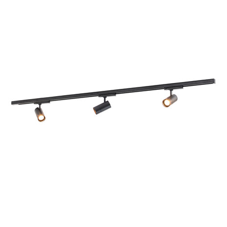 Qub Qub Zoom LED Schienensystem –  I-Form – 200cm – 3x Spots – 3-Phasen – Deckenstrahler Schwarz – Einstellbare Helligkeit 20W/25W/30W – Farbtemperatur 2700K/3000K/4000K (Warmweiß bis Tageslichtweiß) Qub Qub Zoom LED Schienensystem –  I-Form – 200cm – 3x Spots – 3-Phasen – Deckenstrahler Schwarz – Einstellbare Helligkeit 20W/25W/30W – Farbtemperatur 2700K/3000K/4000K (Warmweiß bis Tageslichtweiß)