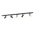 Set d'Éclairage sur Rail LED Zoom - Noir, 2 mètres, 5 spots, Triphasé Set d'Éclairage sur Rail LED Zoom - Noir, 2 mètres, 5 spots, Triphasé