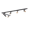 Qub Zoom 3-Phase LED Track Lighting Set - Black, L-Shape, 2 x 3 Metres, 6 Spots Qub Zoom 3-Phase LED Track Lighting Set - Black, L-Shape, 2 x 3 Metres, 6 Spots