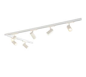 Qub Zoom 3-fase LED Railverlichting Set - Wit, L-Form, 2 X 4 Meter, 8 Spots Qub Zoom 3-fase LED Railverlichting Set - Wit, L-Form, 2 X 4 Meter, 8 Spots