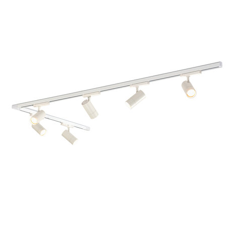 Qub Zoom 3-Phase LED Track Lighting Set - White, L-Shape, 2 x 3 Metres, 6 Spots Qub Zoom 3-Phase LED Track Lighting Set - White, L-Shape, 2 x 3 Metres, 6 Spots