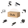Qub Zoom 3-Phase LED Track Lighting Set - Black, L-Shape, 1 x 3 Metres + 2 Metres, 5 Spots Qub Zoom 3-Phase LED Track Lighting Set - Black, L-Shape, 1 x 3 Metres + 2 Metres, 5 Spots