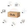 Qub Zoom 3-Phase LED Track Lighting Set - White, X-Shape, 4 x 3 Metres, 12 Spots Qub Zoom 3-Phase LED Track Lighting Set - White, X-Shape, 4 x 3 Metres, 12 Spots