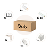 Qub Zoom 3-Phase LED Track Lighting Set - White, L-Shape, 2 x 2 Metres, 4 Spots Qub Zoom 3-Phase LED Track Lighting Set - White, L-Shape, 2 x 2 Metres, 4 Spots
