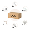 Qub Zoom 3-Phase LED Track Lighting Set - White, L-Shape, 2 x 1 Metre, 2 Spots Qub Zoom 3-Phase LED Track Lighting Set - White, L-Shape, 2 x 1 Metre, 2 Spots