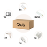 Qub Zoom 3-Phase LED Track Lighting Set - White, U-Shape, 3 x 1 Metre, 3 Spots Qub Zoom 3-Phase LED Track Lighting Set - White, U-Shape, 3 x 1 Metre, 3 Spots
