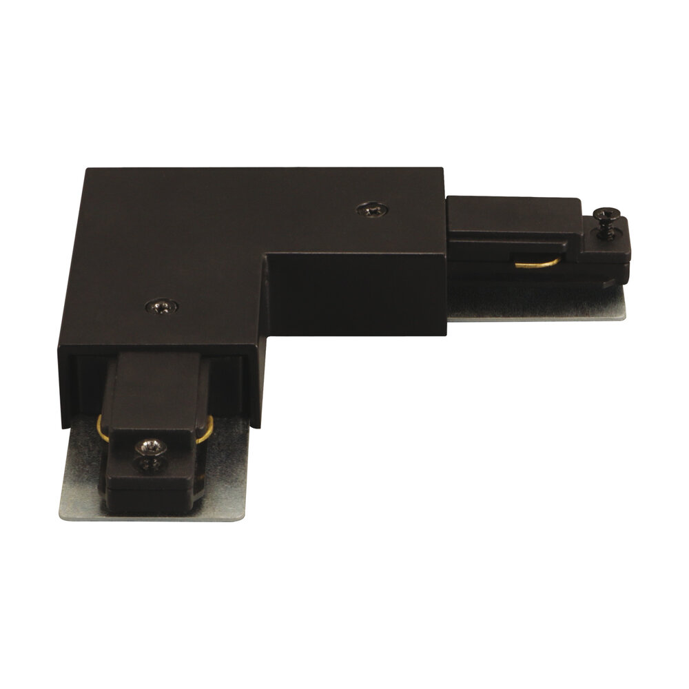 L-Connector with Power Feed for 1-Circuit Track - Black L-Connector with Power Feed for 1-Circuit Track - Black