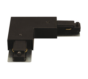 L-Connector with Power Feed for 1-Circuit Track - Black L-Connector with Power Feed for 1-Circuit Track - Black