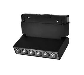 Qub Verstellbare Line Dots 6 - Magnetische Schienenbeleuchtung - 48V - Schwarz - Zigbee Qub Verstellbare Line Dots 6 - Magnetische Schienenbeleuchtung - 48V - Schwarz - Zigbee