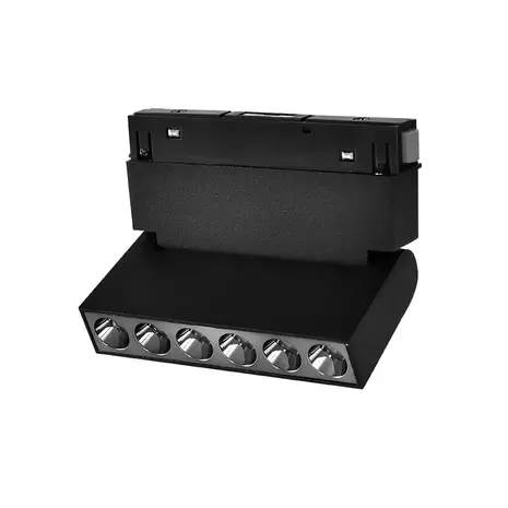 Qub Verstellbare Line Dots 6 - Magnetische Schienenbeleuchtung - 48V - Schwarz - Zigbee Qub Verstellbare Line Dots 6 - Magnetische Schienenbeleuchtung - 48V - Schwarz - Zigbee