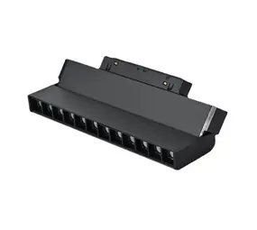 Qub Points en ligne réglables 12 - Éclairage sur rail magnétique - 48V - Noir - Zigbee Qub Points en ligne réglables 12 - Éclairage sur rail magnétique - 48V - Noir - Zigbee