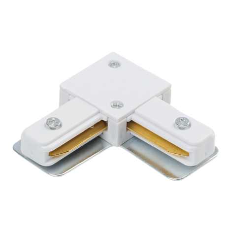 Connecteur en L pour éclairage sur rail monophasé - Blanc Connecteur en L pour éclairage sur rail monophasé - Blanc