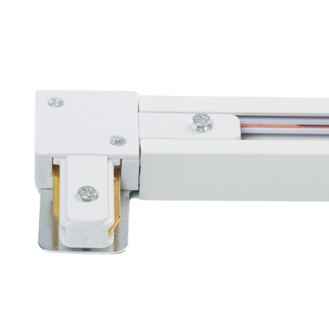 Qub L-Verbinder für 1-Phasen-Schienensystem – Eckverbinder für Stromschienen – Weiß – Erweiterbar & LED-kompatibel Qub L-Verbinder für 1-Phasen-Schienensystem – Eckverbinder für Stromschienen – Weiß – Erweiterbar & LED-kompatibel