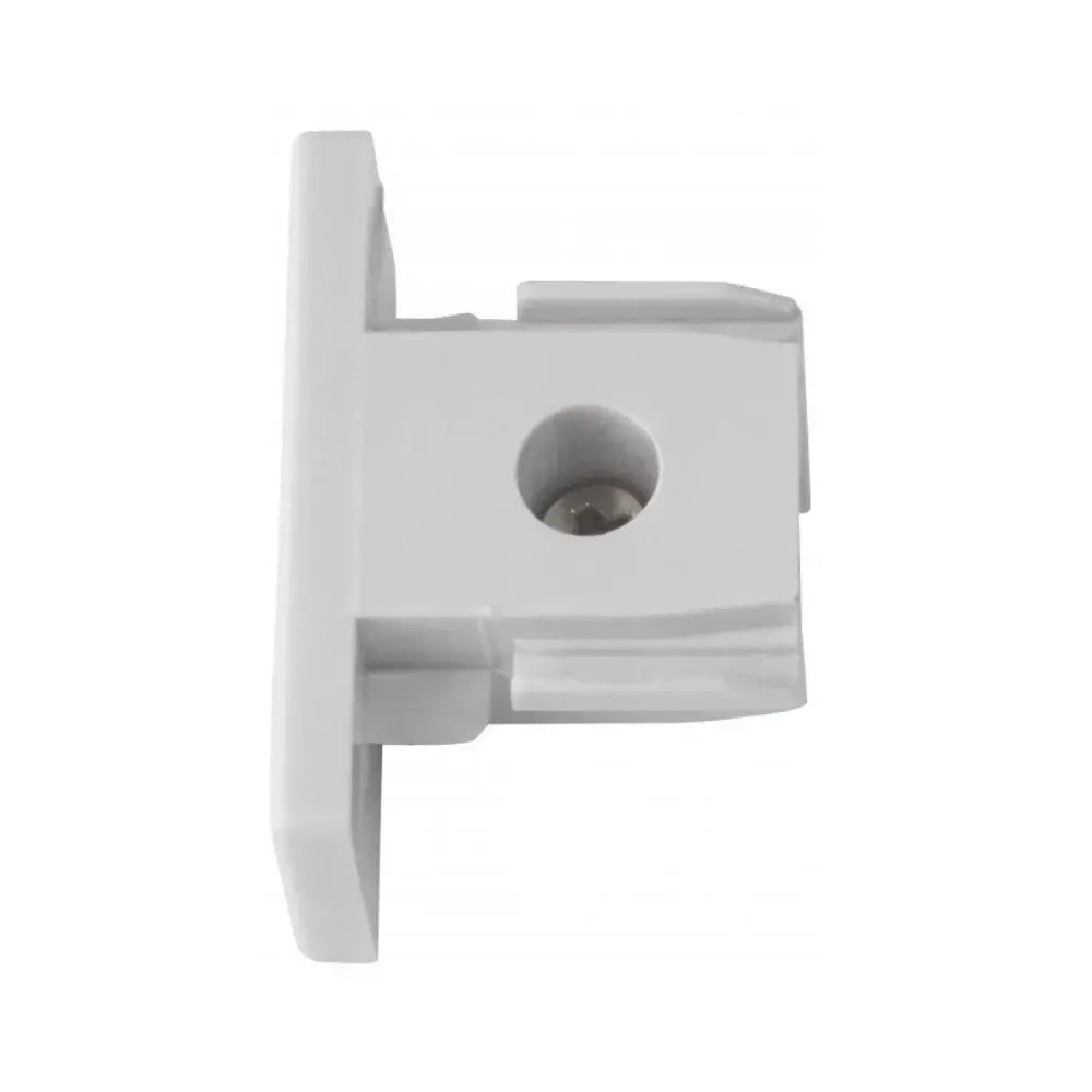Qub End cap 1-circuit rail - White