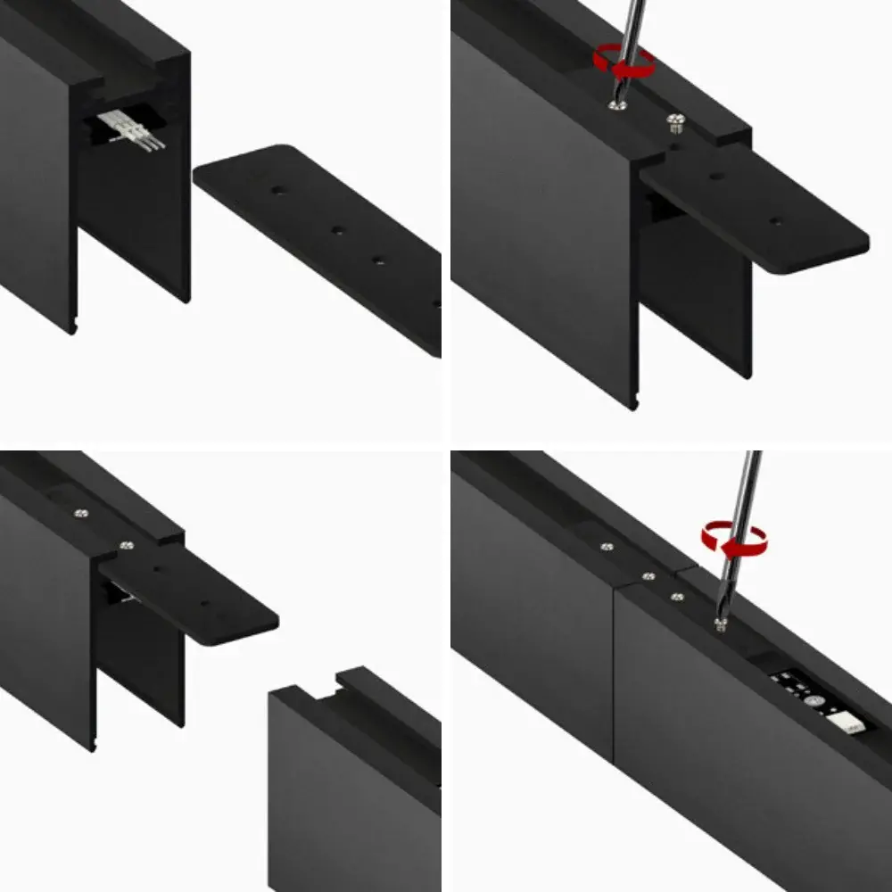 Line Magnetic Rail Lighting I-Connector - Black Line Magnetic Rail Lighting I-Connector - Black