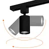 Qub Focus III 1-circuit track lighting - GU10 - 400cm - L-shape - 6 spots - Track system - Black Qub Focus III 1-circuit track lighting - GU10 - 400cm - L-shape - 6 spots - Track system - Black