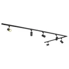Qub Focus III 1-circuit track lighting - GU10 - 400cm - L-shape - 6 spots - Track system - Black