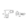 L-Connector with Power Feed for 1-Circuit Track - White L-Connector with Power Feed for 1-Circuit Track - White