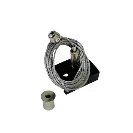 Qub Pendelset voor 3-fase Railverlichting | Zwart, 5 Meter, Instelbare Lengte Qub Pendelset voor 3-fase Railverlichting | Zwart, 5 Meter, Instelbare Lengte