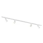 Qub Focus III - 1-phase track lighting - GU10 - 200cm - i-shape - 4 spots - Track system - White