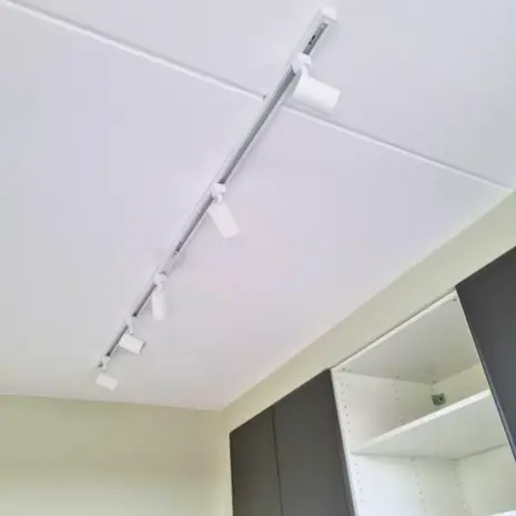 Qub Focus III - 1-Fase  Railverlichting - GU10 – 200cm – i-vorm - 4 spots - Railsysteem - Wit