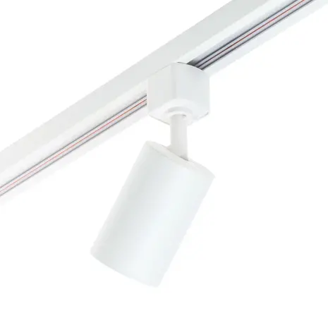 Qub Focus III - Éclairage sur Rail Monophasé - GU10 - 200cm - Forme en I - 4 spots - Système de Rails - Weiß Qub Focus III - Éclairage sur Rail Monophasé - GU10 - 200cm - Forme en I - 4 spots - Système de Rails - Weiß