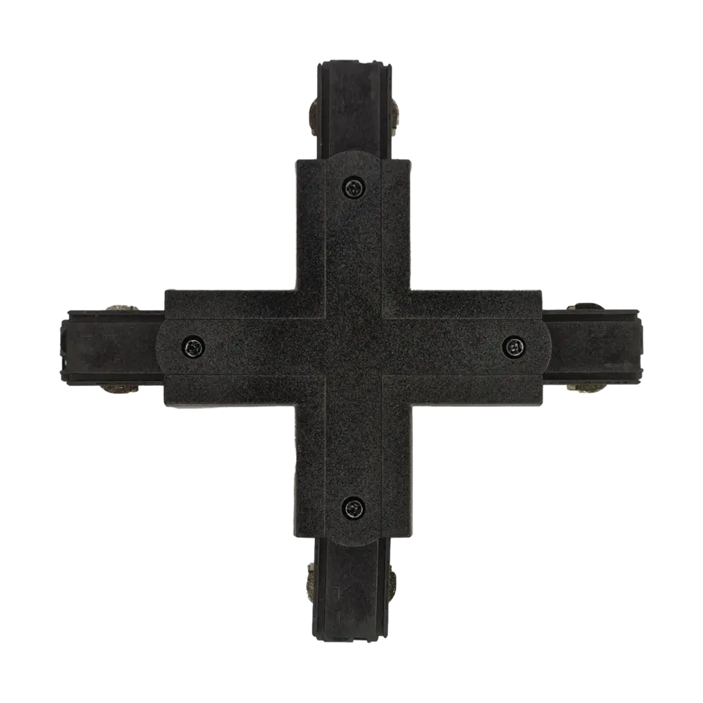 Qub X-koppelstuk 3-fase - Kruispunt - Zwart Qub X-koppelstuk 3-fase - Kruispunt - Zwart