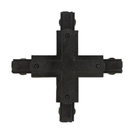 Qub X-koppelstuk 3-fase - Kruispunt - Zwart Qub X-koppelstuk 3-fase - Kruispunt - Zwart