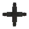 Qub X-Connector 3-Circuit - Cross Junction - Black Qub X-Connector 3-Circuit - Cross Junction - Black