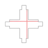 Qub X-Connector 3-Circuit - Cross Junction - Black Qub X-Connector 3-Circuit - Cross Junction - Black