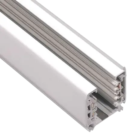 Qub 3-Circuit  Track Rail - Surface Mounted - 2 Metres - White - incl. end feed & end cap Qub 3-Circuit  Track Rail - Surface Mounted - 2 Metres - White - incl. end feed & end cap
