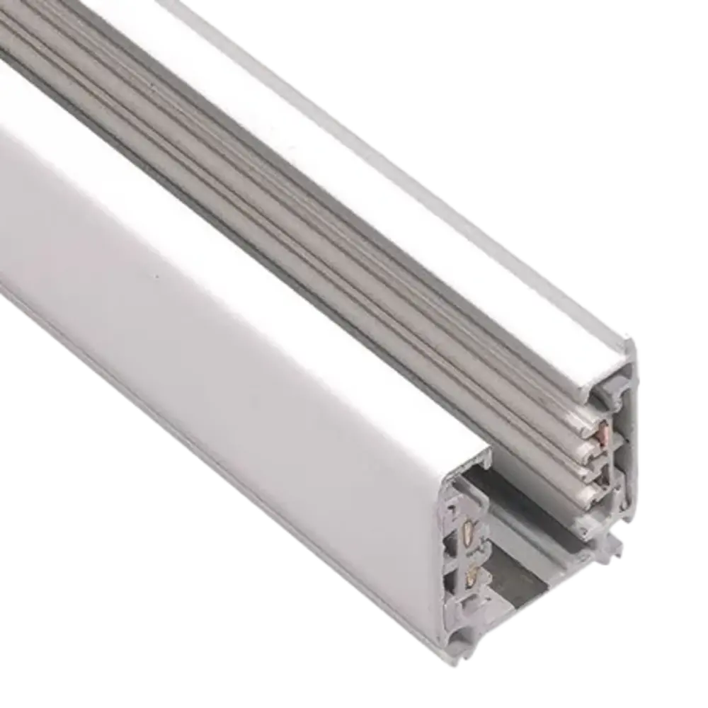 Qub Qub 3-fase spanningsrails - opbouw - 1 meter - Wit - inclusief eindvoeding & eindkap