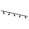 Qub Focus III - 1-circuit track lighting - GU10 - 200cm - i-shape - 5 spots - Track system - Black Qub Focus III - 1-circuit track lighting - GU10 - 200cm - i-shape - 5 spots - Track system - Black
