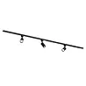 Qub Focus III - 1-Circuit Track Lighting - GU10 - 200cm - I-shape - 3 Spots - Track System - Black Qub Focus III - 1-Circuit Track Lighting - GU10 - 200cm - I-shape - 3 Spots - Track System - Black
