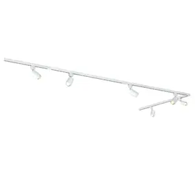 Qub Focus III 400cm 6 Spots L-vorm GU10 Railverlichting Wit Qub Focus III 400cm 6 Spots L-vorm GU10 Railverlichting Wit
