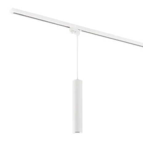 Qub Focus III - 1-Fase  Railverlichting - GU10 – 200cm – I-vorm - 3 hanglampen - Railsysteem - Wit Qub Focus III - 1-Fase  Railverlichting - GU10 – 200cm – I-vorm - 3 hanglampen - Railsysteem - Wit