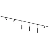 Qub Focus III 400 cm 3 Spots und 3 Hängelampen GU10 Schienenbeleuchtung Schwarz Qub Focus III 400 cm 3 Spots und 3 Hängelampen GU10 Schienenbeleuchtung Schwarz