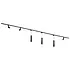 Focus III 400cm 3 Spots et 3 Suspensions Rail d'éclairage GU10 Noir Focus III 400cm 3 Spots et 3 Suspensions Rail d'éclairage GU10 Noir