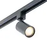 Qub Qub Focus III Monophasé Luminaire Plafonnier LED – 600cm - 10x GU10 Spot Sur Rail - 6x 1m Barre de Spot Plafond –  I-Form - Plafonnier intérieur Noir Moderne – Spots et Rails de Spots