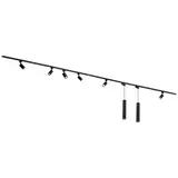 Qub Focus III 400cm 6 Spots et 2 Suspensions Rail d'éclairage GU10 Noir