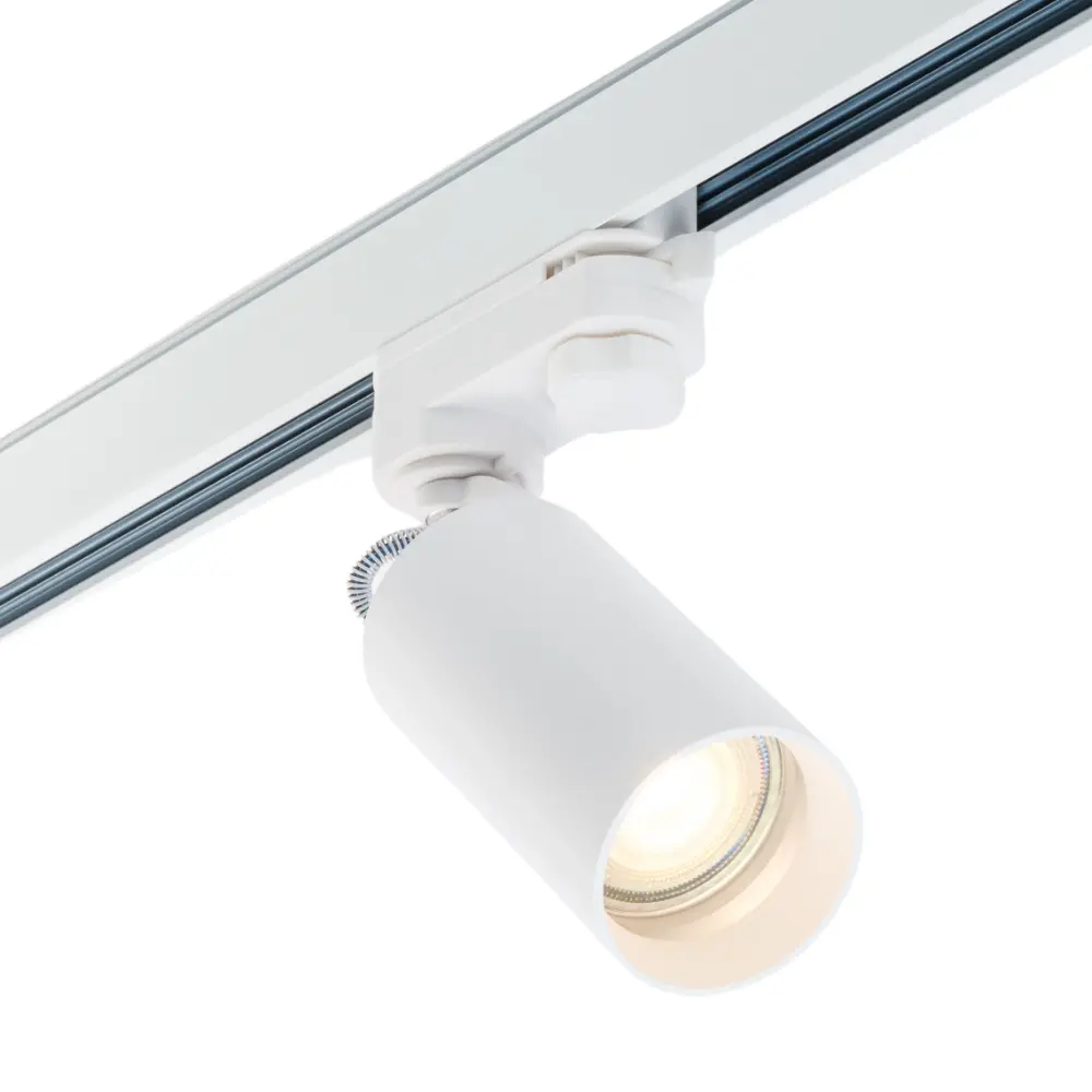 Qub Qub Luma 3-Phasen Schienenstrahler – GU10 Spot – Weiß – LED-kompatibel – Dreh- & Schwenkbar – Strahler für 3-Phasen Schienensystem – Modernes Design für Schienenbeleuchtung