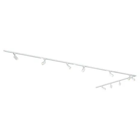 Qub Qub Focus III 1-Phasen Led Schienensystem - 500cm - 10x GU10 Spots - 5x 1m Schienen - L-Form - Deckenstrahler Weiss - Erweiterbar & flexibel - LED-kompatibel - Modernes Design Spot lampe Qub Qub Focus III 1-Phasen Led Schienensystem - 500cm - 10x GU10 Spots - 5x 1m Schienen - L-Form - Deckenstrahler Weiss - Erweiterbar & flexibel - LED-kompatibel - Modernes Design Spot lampe