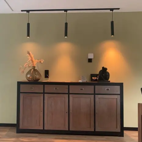 Qub Qub Focus III 1-Phasen Led Schienensystem - 200cm - 3x GU10 Pendelleuchten - 2x 1m Schienen - I-Form - Deckenstrahler Schwarz - Erweiterbar & flexibel - LED-kompatibel - Modernes Design Spot lampe Qub Qub Focus III 1-Phasen Led Schienensystem - 200cm - 3x GU10 Pendelleuchten - 2x 1m Schienen - I-Form - Deckenstrahler Schwarz - Erweiterbar & flexibel - LED-kompatibel - Modernes Design Spot lampe