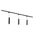 Focus III 200cm 3 lampes suspendues Rail d'éclairage GU10 Noir Focus III 200cm 3 lampes suspendues Rail d'éclairage GU10 Noir