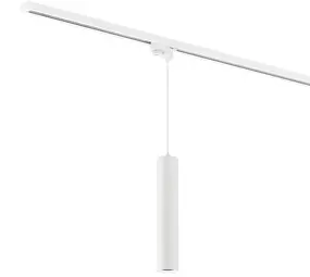Qub Focus Tube Pendant Lamp for 1-Circuit Track - GU10 - White Qub Focus Tube Pendant Lamp for 1-Circuit Track - GU10 - White