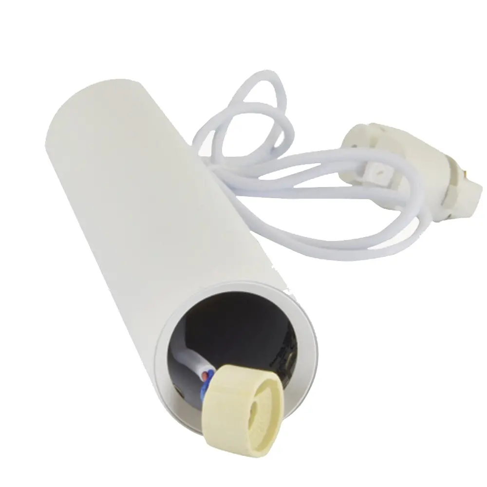 Qub Lampe Suspendue Tube Focus pour rail monophasé - GU10 - Blanc