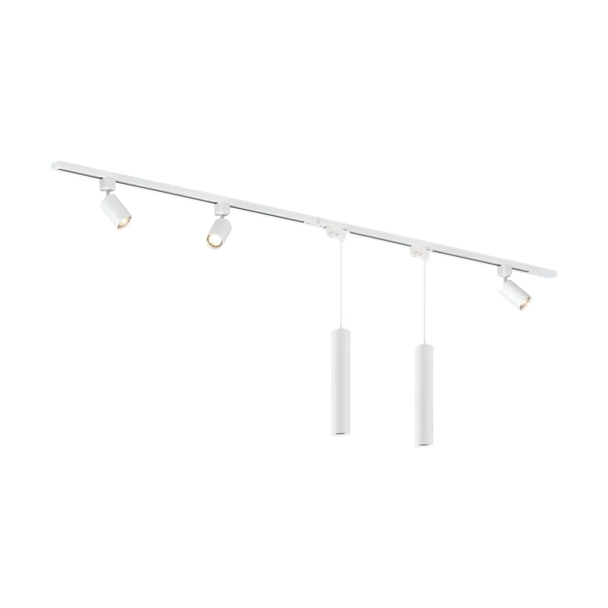 Qub Focus Railverlichting - Zwart - 200 cm - I-Vorm
